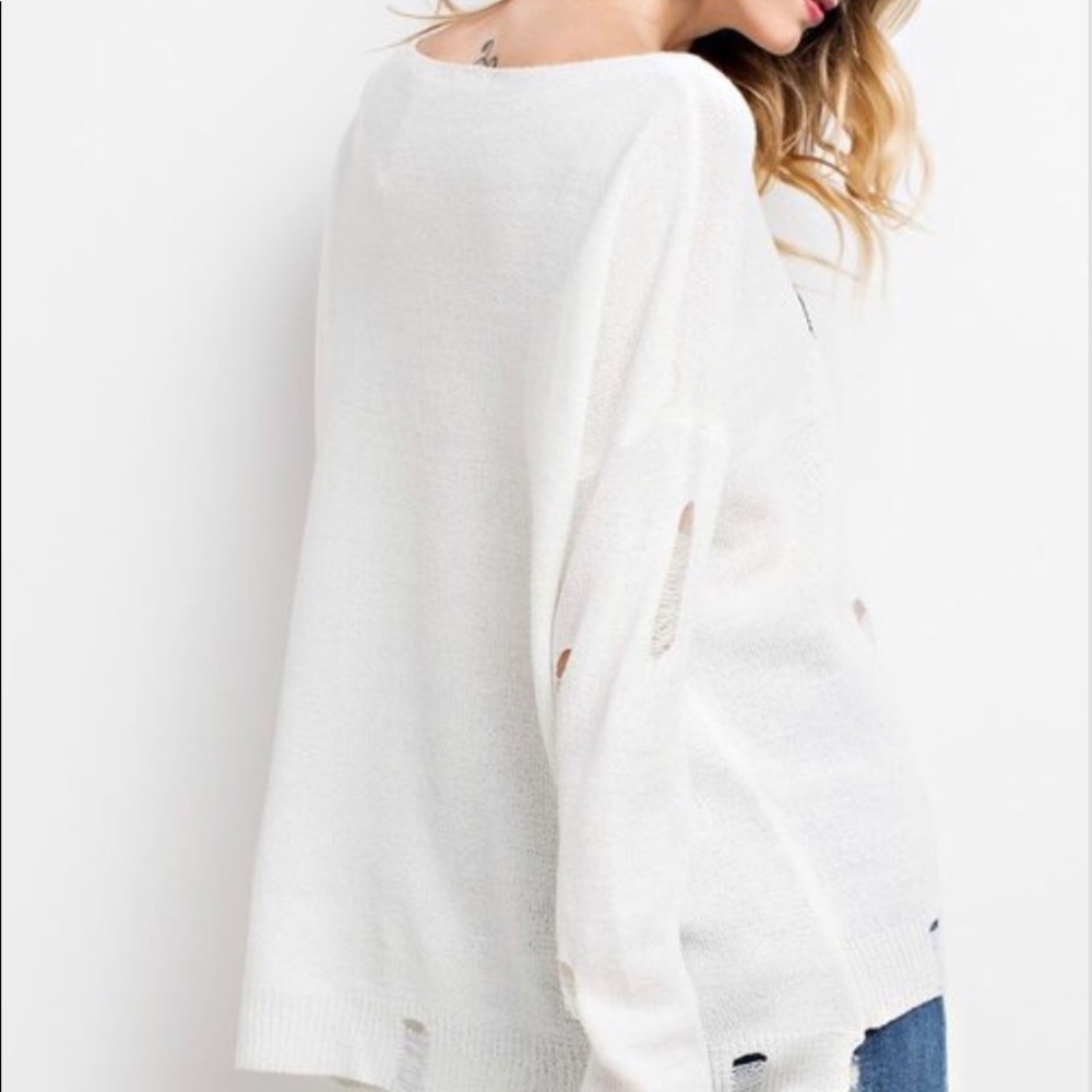 Distressed Soft $ Sweater - Picture 7 of 8